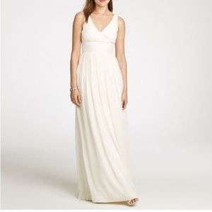 J. Crew Ivory White Long Sophia Gown Silk Dress